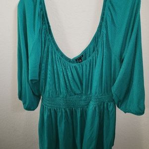 Green babydoll top